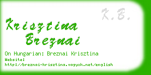 krisztina breznai business card